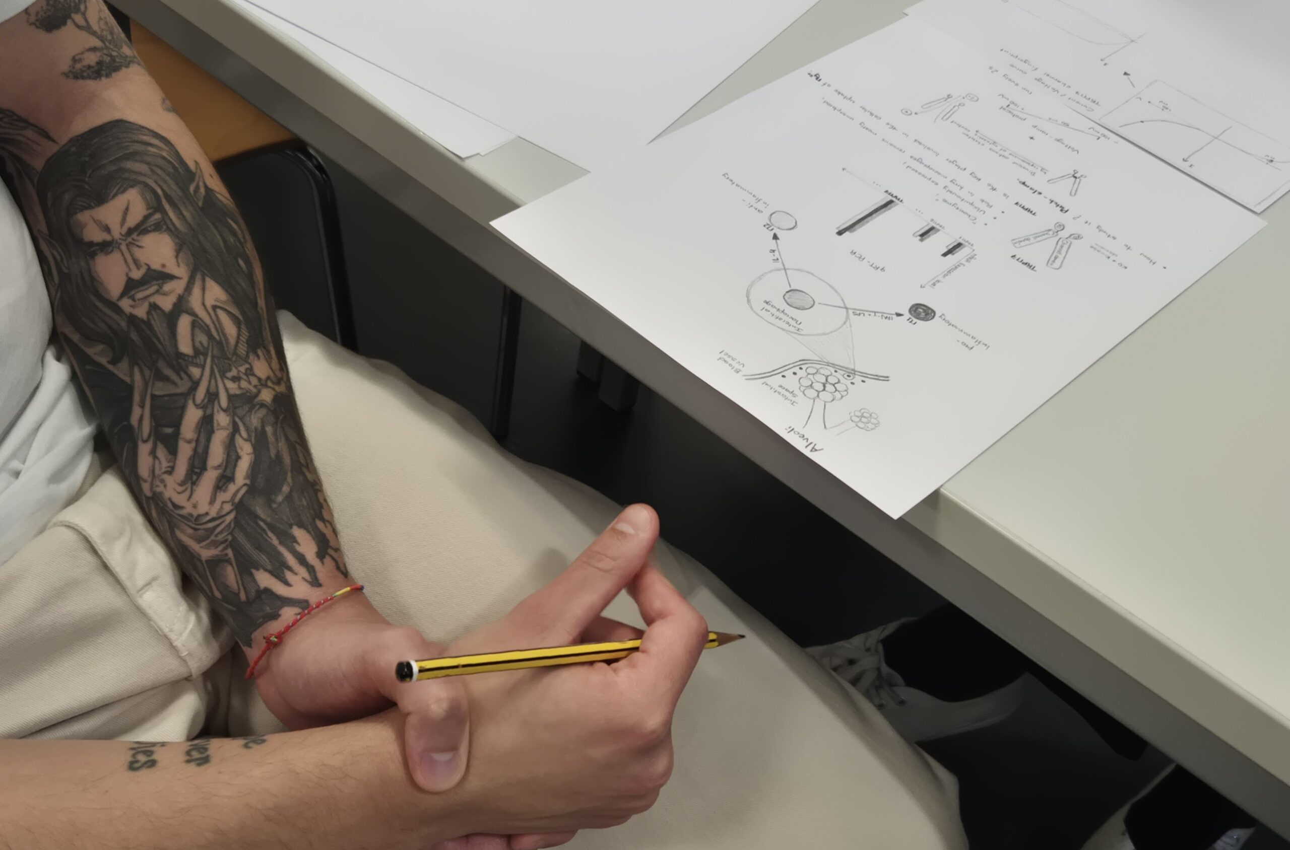 Scientists sketching